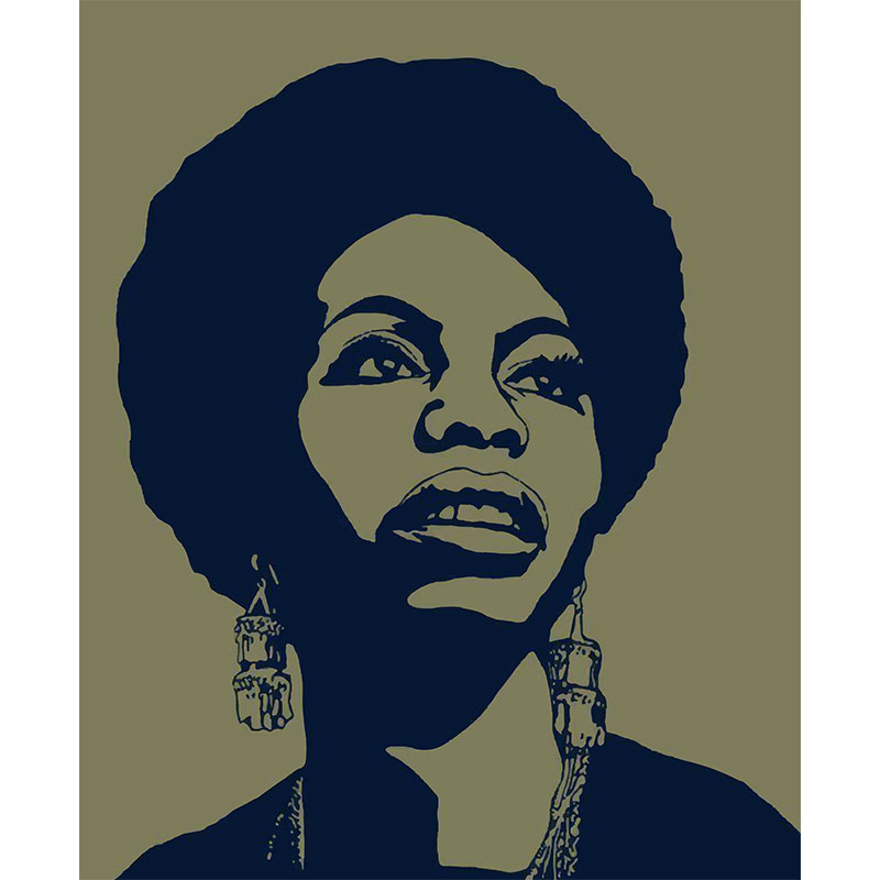 Πίνακας σε καμβά Nina Simone Vector Art